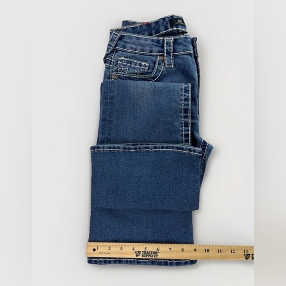 True Religion BECCA Mid Rise Boot Cut Jeans Size 27 Denim Dark Wash Western EUC - Picture 6 of 10